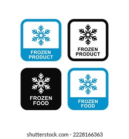 Frozen product and frozen food logo badge design. Suitable for information and product label