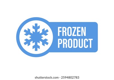 Frozen Product Icon. Snowflake Symbol for Frozen Food and Storage.