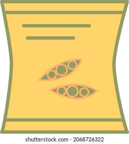 Producto, ilustración, vector, congelado sobre fondo blanco.