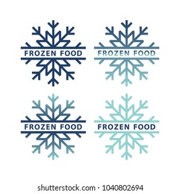 Frozen Product Label Icons. Frozen Food Packaging Symbol Set. Keep Frozen.