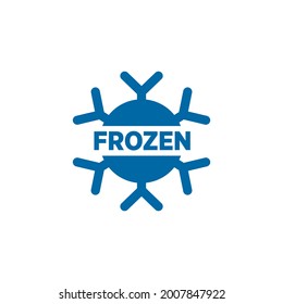 Frozen product label logo design vector template