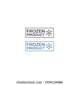 Frozen product label. Vector icon template