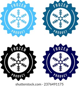 Frozen product logo design template illustration. Suitable for packaging product