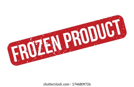 Frozen Product Rubber Stamp. Red Frozen Product Rubber Grunge Stamp Seal Vector Illustration - Vector