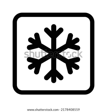 Frozen products marking - cold items ice icon - keep refrigerated cardboard sealing, frozen packaging