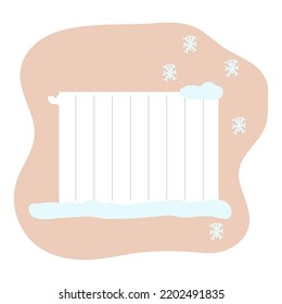 Frozen radiator. The concept of the energy crisis in Europe. Anti-Russian sanctions on the eve of winter.