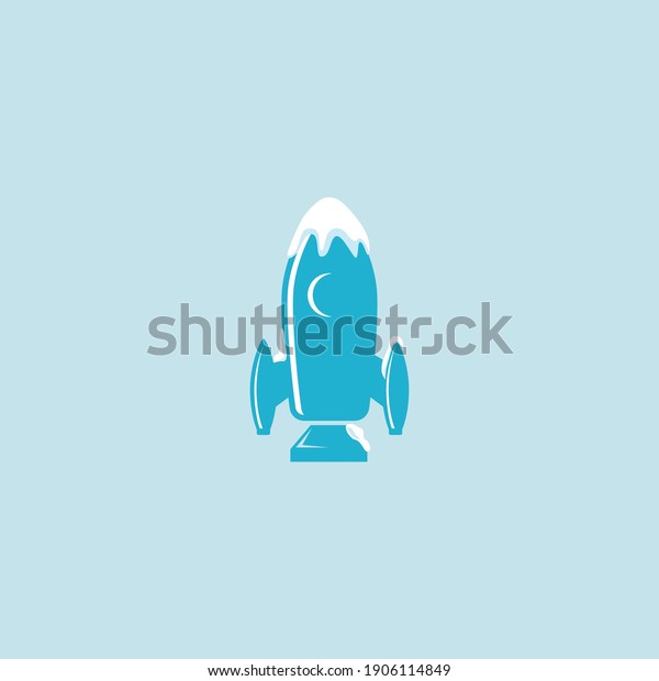 Frozen Rocket Space Ship Vector Illustration Stock Vector (Royalty Free ...