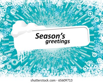 frozen signpost with green shine background