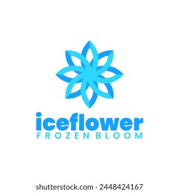 frozen snow ice flower logo