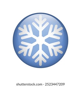 Frozen snow icon isolated on white. Vector illustration