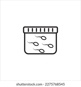 icono de esperma congelado, vector, ilustración, símbolo