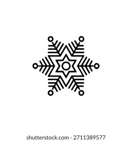 Frozen Star icon or logo isolated sign symbol vector illustration - high quality black style vector icons