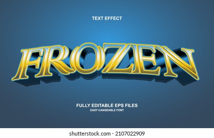 Frozen Text Effect Editable Vector