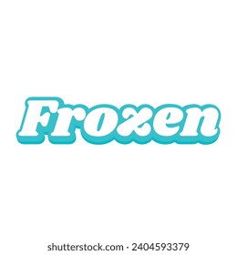 Frozen typography design with map vector. Editable college t-shirt design printable text effect vector	