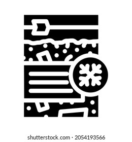 Frozen Vegetables Glyph Icon Vector. Frozen Vegetables Sign. Isolated Contour Symbol Black Illustration