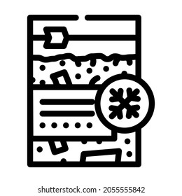 Frozen Vegetables Line Icon Vector. Frozen Vegetables Sign. Isolated Contour Symbol Black Illustration