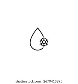 Frozen water icon flat vector design.