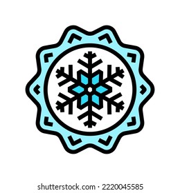 frozen winter color icon vector. frozen winter sign. isolated symbol illustration