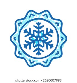congelado inverno ícone doodle esboço vetor. sinal de inverno congelado. símbolo isolado ilustração