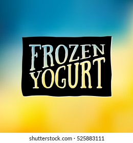 Frozen Yogurt Design Badges and Labels. Vector Illustration. Ice Cream Shop Logo design element. Vintage Emblem Creamery. Summer time banners.