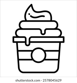 Frozen Yogurt Icon Element For Design