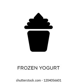 Frozen yogurt icon. Frozen yogurt symbol design from Restaurant collection. Simple element vector illustration on white background.