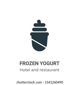 Frozen yogurt vector icon on white background. Flat vector frozen yogurt icon symbol sign from modern hotel and restaurant collection for mobile concept and web apps design.