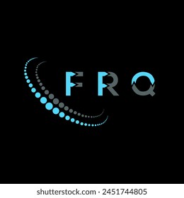 Diseño abstracto del logotipo de la letra de FRQ. Diseño único de FRA. PEC.
