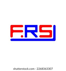 FRS letter logo creative design with vector graphic, FRS simple and modern logo.