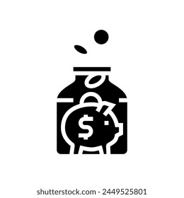 frugality minimalism lifestyle glyph icon vector. frugality minimalism lifestyle sign. isolated symbol illustration