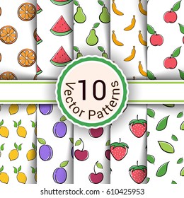 Fruit abstract pattern. Tasty and healthy illustration