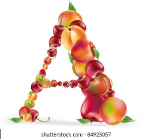Fruit alphabet - A