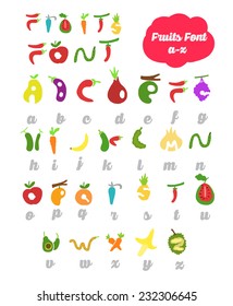 Fruit Alphabet. Vector Eps.10