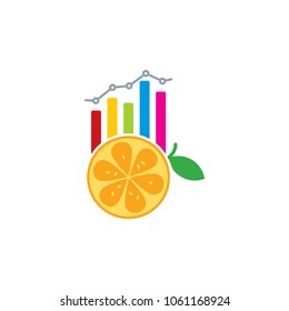 Fruit Analytic Logo Icon Design