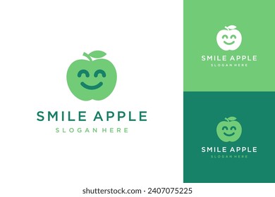 Design-Logo für Obst oder Apfel mit einer weichen Oberfläche