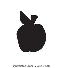 Fruit Apple. Design silhouette. Vector illustration on white background.