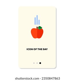 Fruit or apple flat icon. Red apple, health isolated vector sign. Gardening and farming concept. Vector illustration symbol elements for web design and apps