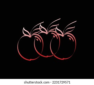 fruit apple image vector design