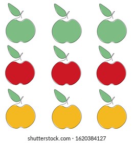 Fruit apple pattern design vector illustration