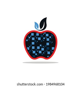 Diseño del logotipo de la tecnología Apple Fruit