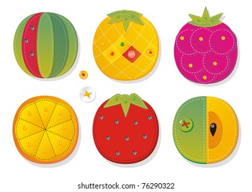 fruit applique fabric