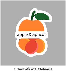 Fruit, apricot and apple