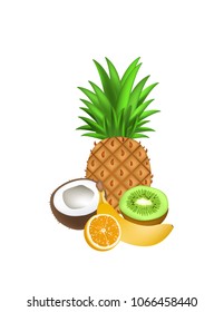 Fruit assorted background