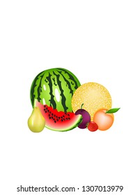 Fruit assorted isolated