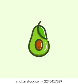 fruit avocado fresh logo design