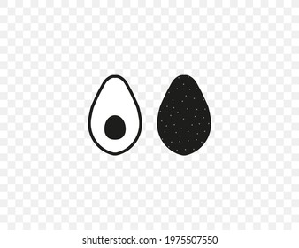 Fruit, avocado icon. Vector illustration. Flat design.