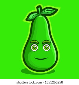 Fruit Avocado logo for a sport team, Youtube Gaming, Twitch, logo design vector