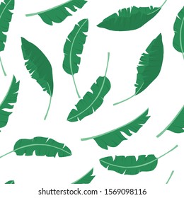 Fruit background with banana,leaf.Vector illustration seamless pattern for background,wallpaper,frabic.Editable element