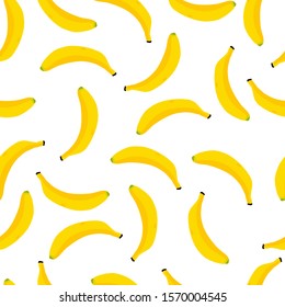 Fruit background with banana,leaf.Vector illustration seamless pattern for background,wallpaper,frabic.Editable element