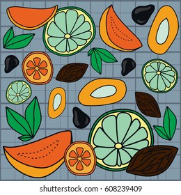 Fruit background pattern